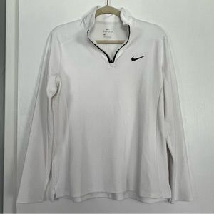 Nike Womens White Quarter-zip